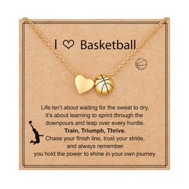 ESPVO Basketball Necklace Gifts for Girls Stuff Accessories Sports Jewelry Ages 8-12 12-14 Teen Girl Team Women Mom Coach Player Things Items