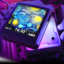 Thermalright Grand Vision 360 ARGB White CPU AIO Cooler,PC 360 Specification Water Cooler System,IPS LCD Screen with 480x480 Resolution and 3.4inch,for AM4/AM5&Intel LGA1700/1851,High Performance Pump