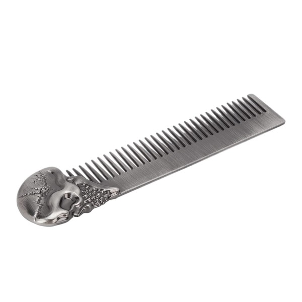 Skull Beard Comb Pocket Beard Comb Zinc Alloy Skull Pattern