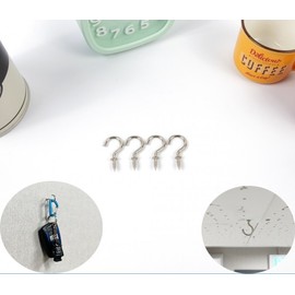 Mini Screw-Type Wall & Ceiling Mounting Hook (1pc) Ceiling Hook 6ea