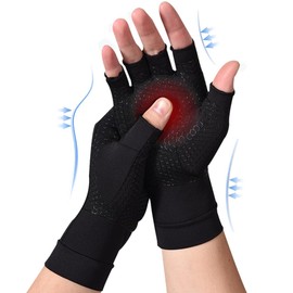 Guantes para Artritis, Guantes de Compresión para Artritis, Aumente Presión 360° para Aliviar Rápidamente Dolor en Mano, Silicona Antideslizante Tipo Panal, Adecuado para el Trabajo Diario. (M)