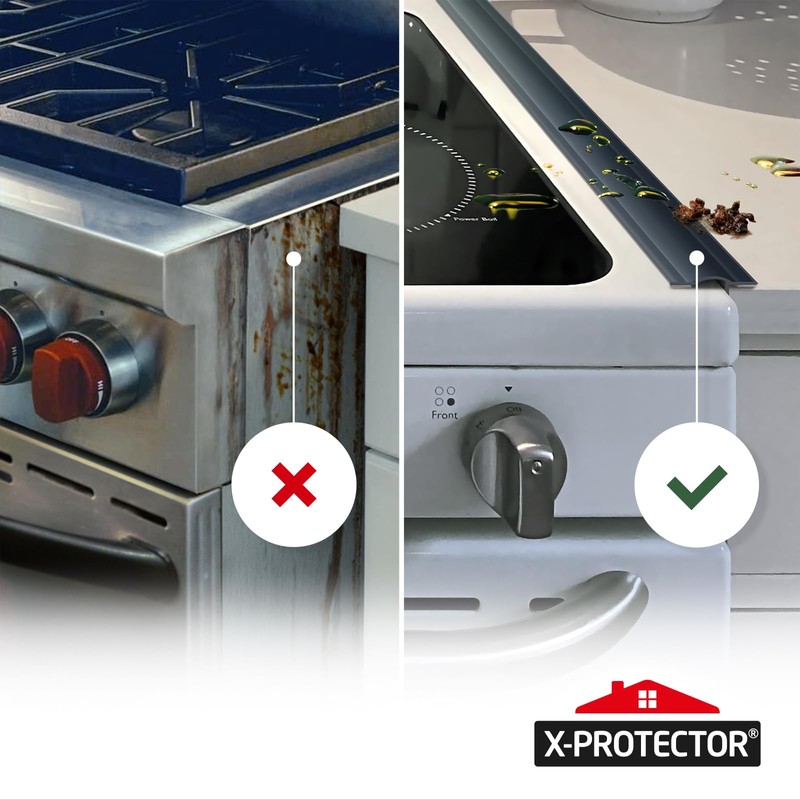 Silicone Stove Gap Cover X-Protector - 50” x 1.55" Guard