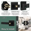 HSEAMALL Door Lever Handle Lock,Black Interior Door Handle with Lock