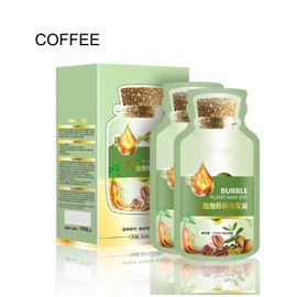 Natural Plant Hair Dye, New Botanical Bubble Hair Dye, Pure Plant Extract for Grey Hair Color Bubble Dye(30ml 10Packs/Box) (Coffee)
