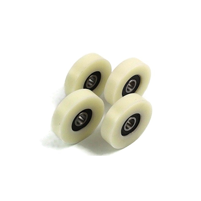 4 Pieces Nylon Polyamide Rollers 40 mm diameter 10 mm