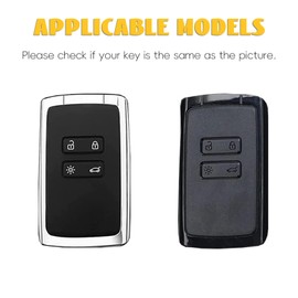OFF WE GO Car Key Case Key Cover for Renault Clio Captur Dacia Duster Scenic Kadjar Megane Talisman Koleos Espace Zoe Arcan Key Cover Key Case with Key Fob White