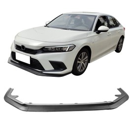 IKON MOTORSPORTS, Front Bumper Lip Compatible with 2022-2024 Honda Civic 11th Gen 4-Door Sedan & Hatchback, Matte Black RS Style PP Front Bumper Lower Lip Spoiler Bodykit