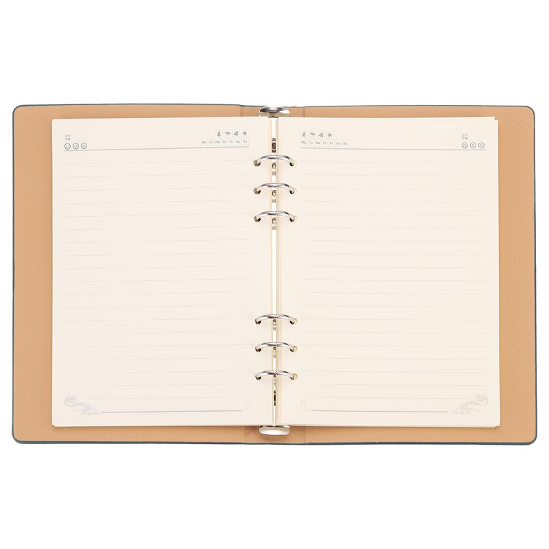 PATIKIL 6 Ring Binder Cover, A5 Leather Notebook Binder Mini