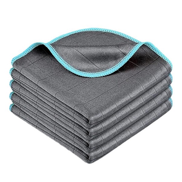 Zyiphor 4 Stück Microfasertuch Autopflege,Fensterputztücher 400 GSM, 50x40 cm,Fusselfreie Poliertücher,Premium