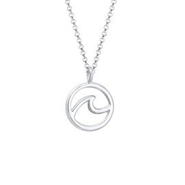 Elli Women's Pea Chain Necklace Waves Beach Wave Maritime in 925 Sterling Silver