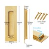 Malimali 2 Pack Stainless Steel Recessed Sliding Handles, 150mm Flush