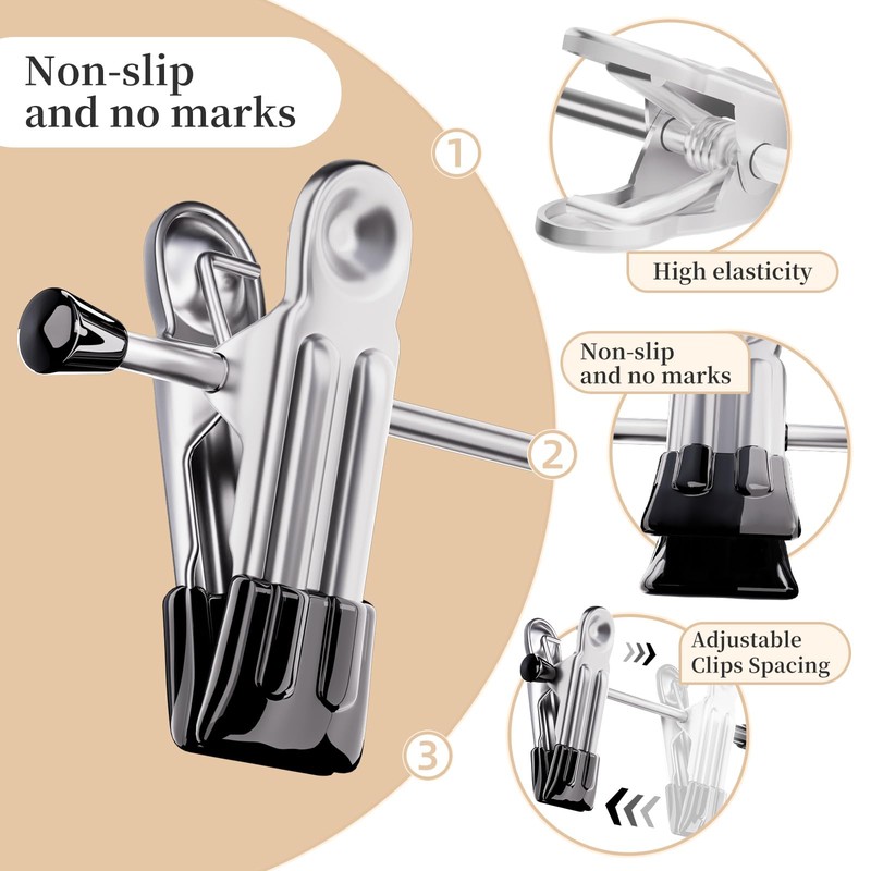 Pants Hangers with Clips 20 Pack Non-Slip Shorts Hangers 12