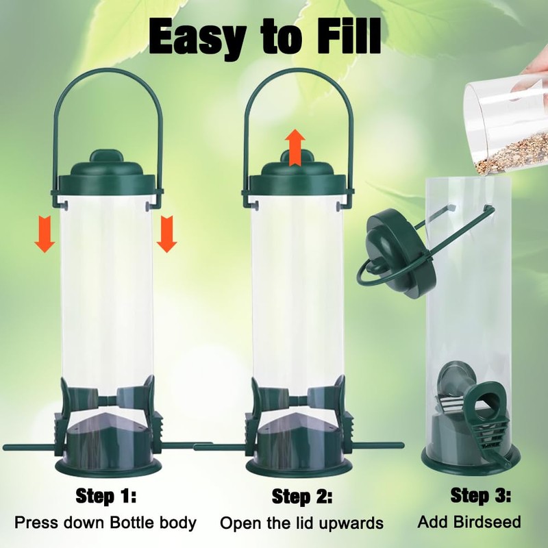 Udbrud Feeder Column, Bird Feeder with 2 Feeding Stands, Grains,