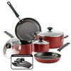 Farberware 22064 Easy Clean Aluminum Nonstick Cookware Set, 12 Piece