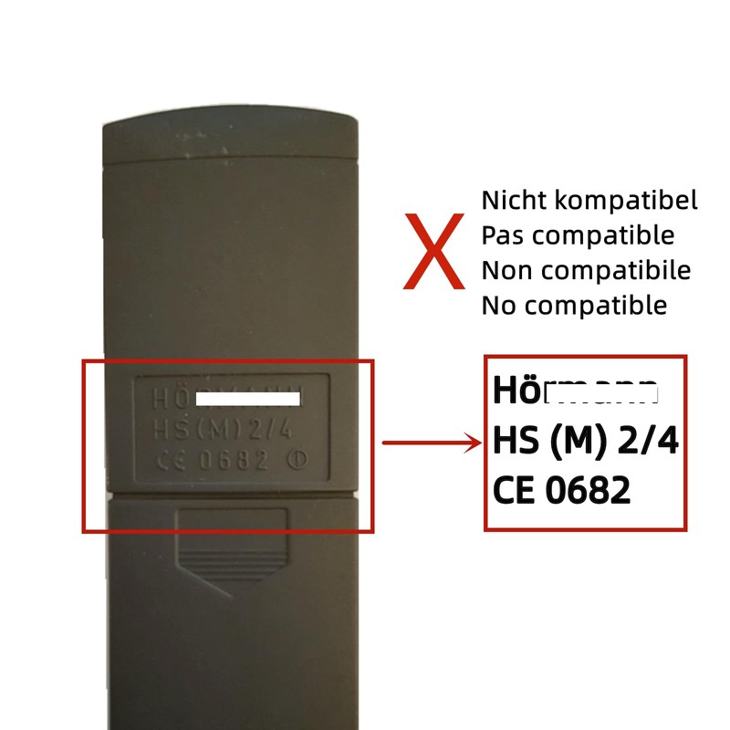 Krawnxin Remote Control Compatible with Hörmann Handheld Transmitter HSM2 HSM4