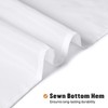 MitoVilla White Fabric Shower Curtain Liner - Heavy, Simple Shower