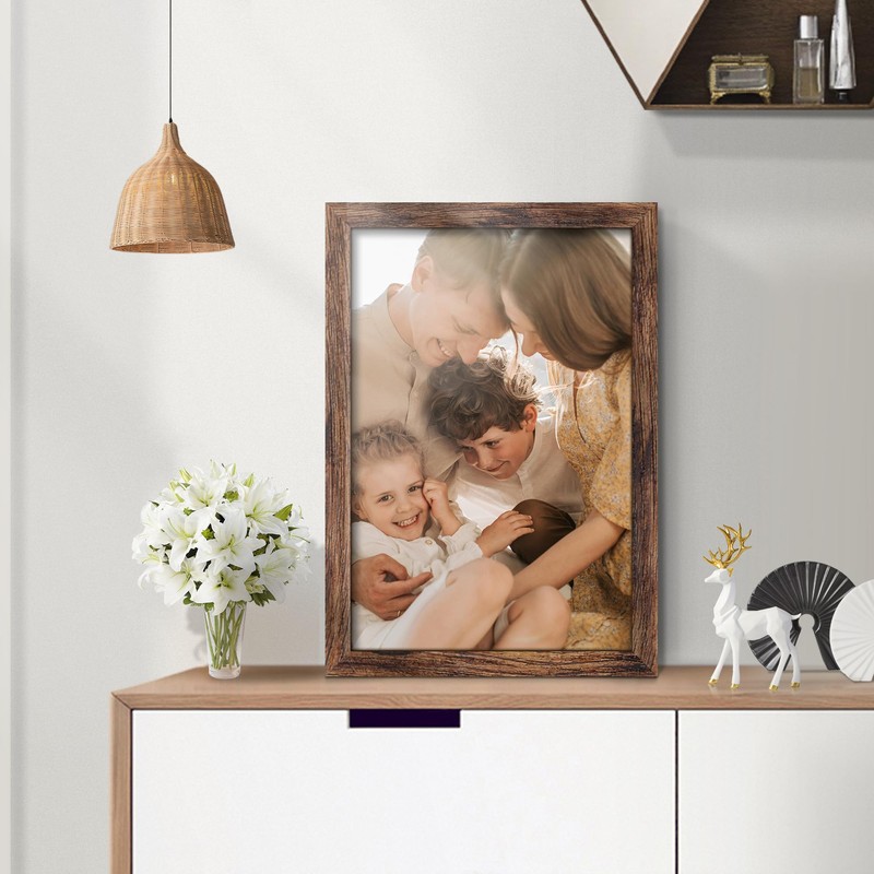 Fisnish 16x24 Picture Frame, Classic Brown 16 x 24 Poster