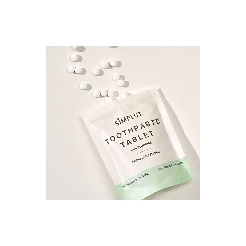 Chewable Toothpaste Tablets with Fluoride, 150 Pack - Travel Sized