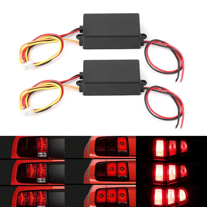 Sequential Turn Signal Module, 2pcs Universal 3-Step Sequential Dynamic Flash