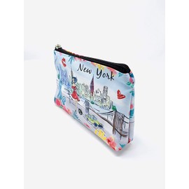 Girls & Women Fashion Cute New York Souvenir Zipper pouch Travel Cosmetic Bag Makeup Purse (JP-330104B)