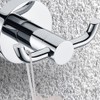 Dandelionsky 2PCS Wall Mount Robe Hooks Modern Polished Chrome Solid