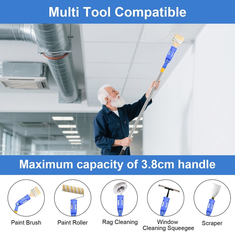 Multiangle Paint Brush Extender Holder Extendable Paint Brush, Universal Paint