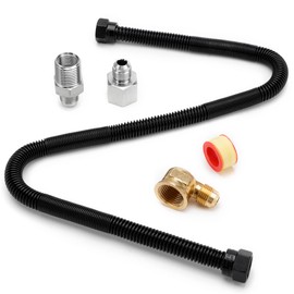 Stanbroil 3/8" X 24" Non-Whistle Flexible Flex Gas Line with Brass Ends for NG or LP Fire Pit and Fireplace