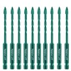 Mgtgbao 10PC Green 3mm Masonry Drill Bits, 1/8” Concrete Drill