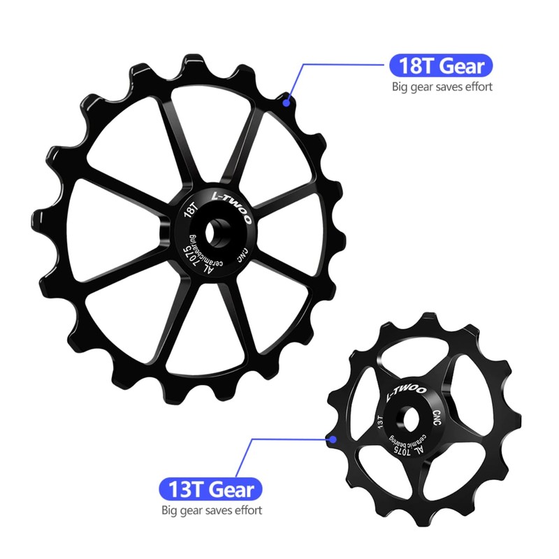 Carbon Big Pulley with Ceramic Bearing Pulley Set Gear Set