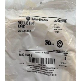 Allen-Bradley 889D-R4AE-5 ALLEN BRADLEY Cordset: DC Micro (M12), Female, R-Ang, 4-Pin, PVC Cab
