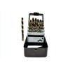 29PC Left Hand Industrial Black & Gold Drill Bit Set
