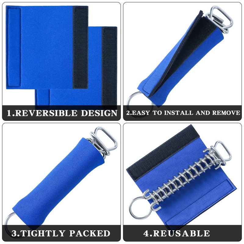 WBCBEC 12PCS Pool Cover Spring Sleeves, Winter Pool Cover Spring