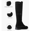 Shoe'N Tale Women's Knee High Boots Flat Low Heel Stretchy