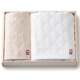 Dolce duo SP-1750 Imabari Towel Set, Present, Wooden Box, Face Towel, Wash Towel, Celebration, Baby Shower, Family Celebration, Cheerful Celebration, Made in Japan