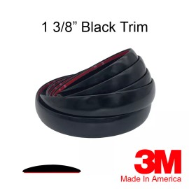 Brickyard Automotive 1-3/8'' X 20 ft BLACK TRIM Exterior Body Side Bumper Door Rocker Trunk Molding