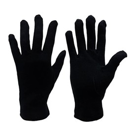 JYC CREATIVE 12 Pairs Gloves, Multifunctional Gloves, Cotton Gloves, Ergonomic Gloves, Gloves for Home, Garden, Driving, Hospitality, Work, (16 cm, 12 Pack Black)