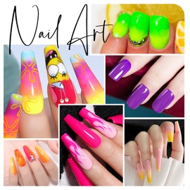 Ownest Ownest 12 Boxes Pigment Nail Powder, Colorful Fluorescent Color Nail Pigments Dust Nail Glitter Gradient Iridescent Nail Art Decoration, Neon Nail Powder, High Pigment for Eyes Body Paint