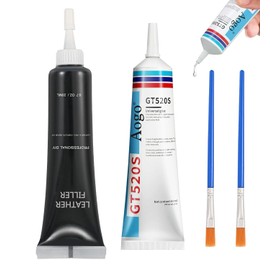 BUDOCI Leder Reparatur Set, Fiussigleder Reparatur Creme Set Schwarz Leder Repairing kit für Auto Lederlenkrad Sofa Jacke Geldbörse Gürtel Schuhe Kunstleder Kratzer Risse