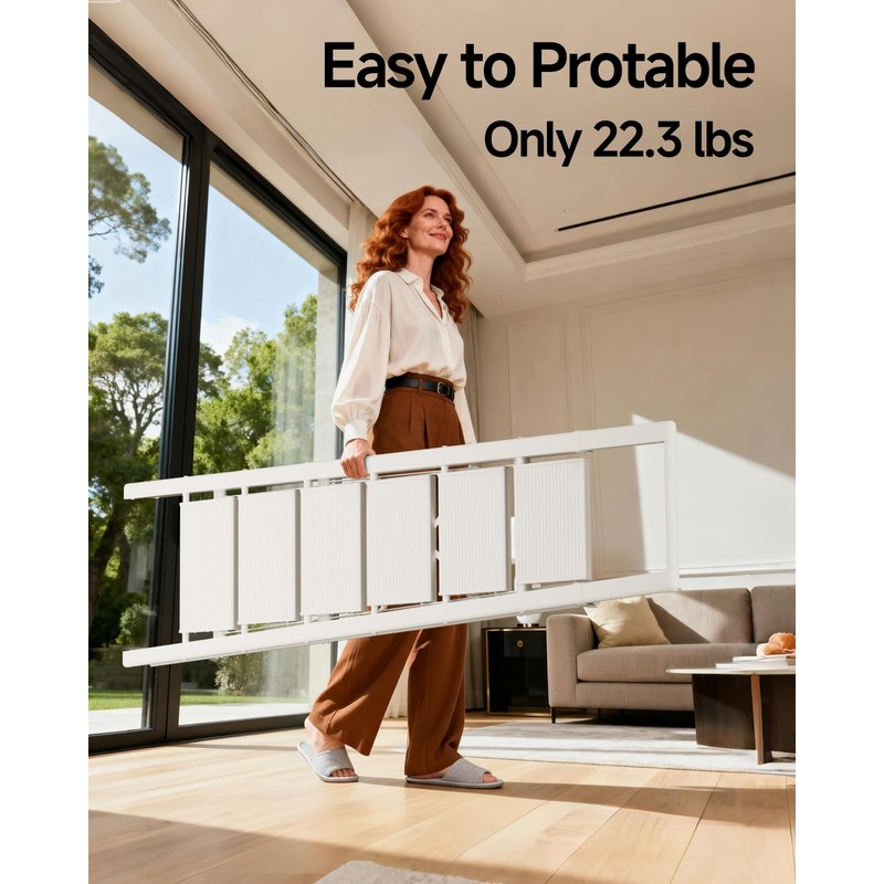 SOLADDER 6 Step Ladder, Anti-Slip and Foldable Step Ladder for