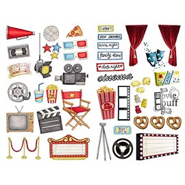 Seasonstorm Retro Cinema Film Element Decoration Album Planner Stickers Scrapbooking Diary Sticky Paper Flakes (PK697)