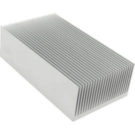 Audio Fan Heatsink Aluminum Heat Dissipation Plate Approx. 2.7 x 4.7 x 1.5 inches (69 x 120 x 37 mm), Air Cooled Cooling Fin, Silver, 1