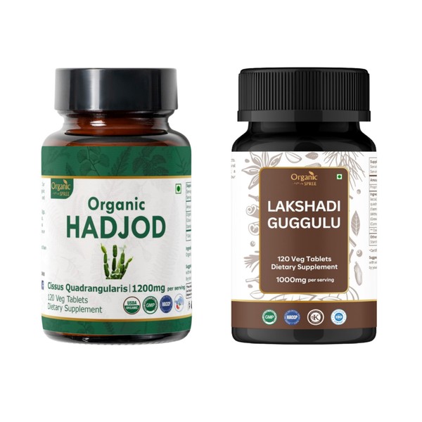 ORGANIC SPREE Hadjod & Lakshadi Guggulu Supplement – 120 Tablets