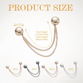 Pack of 8 Multifunctional Magnetic Clothing Clips, Powerful Hijab Magnets for Women, Magnetic Clothing Clips, Magnetic Clothing Accessories for Shirts, Sleeves, etc. (Four Colours)