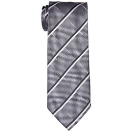 DRESSCODE101 TIE-A Men's Necktie, Muted Colors, Available in 30 Colors, Washable, TIE-AA41 Gray