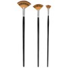 Painting Brush Nylon Hair Birch Handle Fan shape Gouache Watercolor