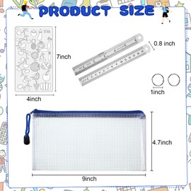 66 Pieces Bullet Stencils Journal Planner Templates Set DIY Drawing Templates Kit Plastic Journaling Productivity Accessories for Notebook Diary Scrapbook Graffiti Painting Projects Supply, 4 x 7 Inch
