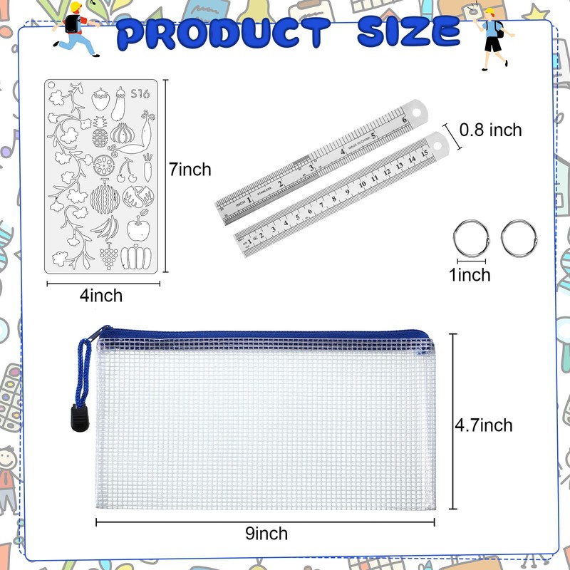 66 Pieces Bullet Stencils Journal Planner Templates Set DIY Drawing