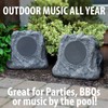 Innovative Technology Outdoor Rock Speaker Pair - Wireless Bluetooth ,
