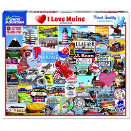 White Mountain Puzzles New I Love Maine, 1000 Piece Jigsaw Puzzle