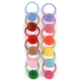 BIANHUAN Cute Kids Hair Bands / Elastics, Colorful, 24 Piece Set, For Girls and Babies, Hair Accessories, Stylish, Gift for Birthdays or Celebrations
